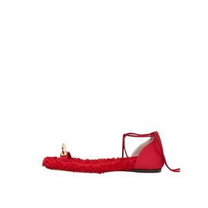 Tibi 'Jack' Red Viscose Sandal Size 6.5